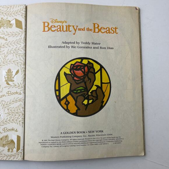 Vintage Little Golden Book Disney's Beauty and the Beast, 1991 - Picture 3 of 5